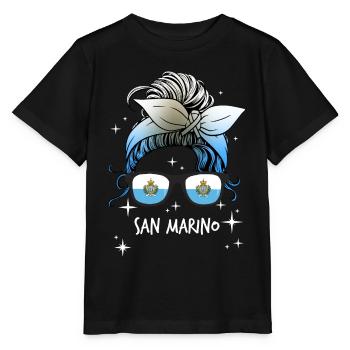 San Marino - Stanley/Stella Kinder T-Shirt MINI CREATOR  - Schwarz - Vorne - Mikhail (115cm)