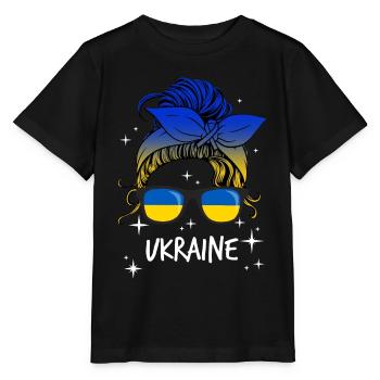 Ukraine - Stanley/Stella Kinder T-Shirt MINI CREATOR  - Schwarz - Vorne - Mikhail (115cm)
