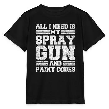 Tout ce dont j’ai besoin, c’est de mon pistolet de pulvérisation - T-shirt bio MINI CREATOR Stanley/Stella Enfant - noir - Devant - Mikhail (115cm)