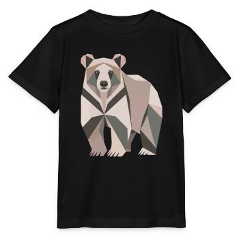 Bär Polygon - Stanley/Stella Kinder T-Shirt MINI CREATOR  - Schwarz - Vorne - Mikhail (115cm)