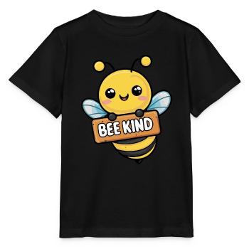 Bee Kind Biene Bienchen - Stanley/Stella Kinder T-Shirt MINI CREATOR  - Schwarz - Vorne - Mikhail (115cm)
