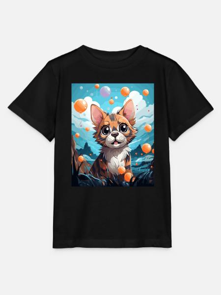 Bengal Katze - Stanley/Stella Kinder T-Shirt MINI CREATOR  - Schwarz