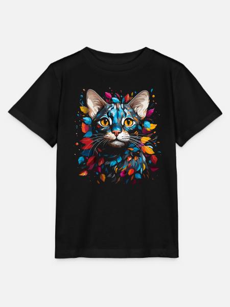 Bengal Katze - Stanley/Stella Kinder T-Shirt MINI CREATOR  - Schwarz