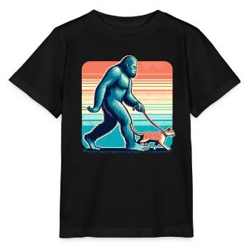 Bigfoot Katze Lustige Bilder - Stanley/Stella Kinder T-Shirt MINI CREATOR  - Schwarz - Vorne - Mikhail (115cm)
