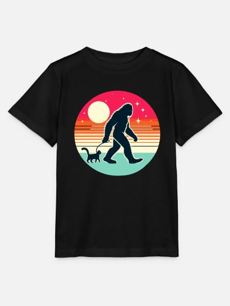 Bigfoot Katze Lustige Bilder - Stanley/Stella Kinder T-Shirt MINI CREATOR  - Schwarz