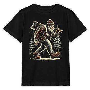 Holzfäller Forstwirt Bigfoot - Stanley/Stella Kinder T-Shirt MINI CREATOR  - Schwarz - Vorne - Mikhail (115cm)