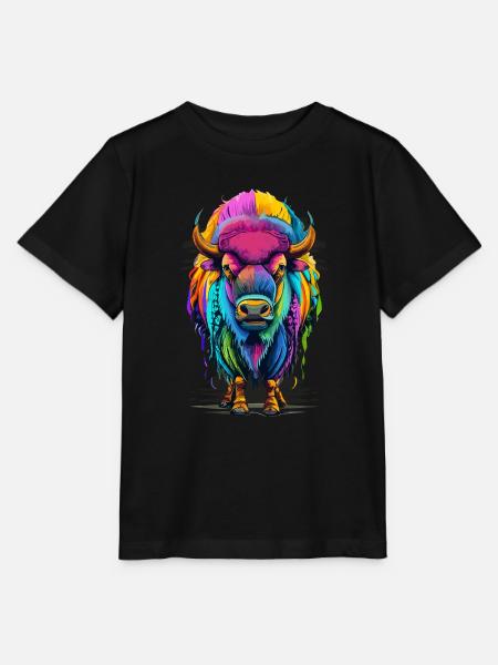 Bison - Stanley/Stella Kinder T-Shirt MINI CREATOR - Schwarz