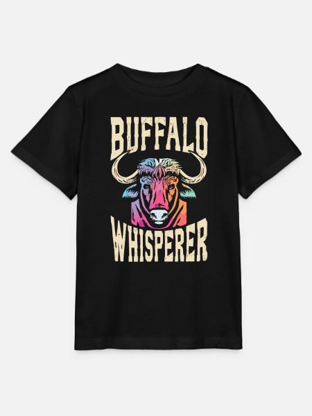 Buffalo Whisperer - Stanley/Stella Kinder T-Shirt MINI CREATOR  - Schwarz