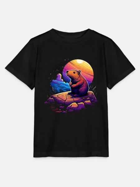 Wasserschwein - Stanley/Stella Kinder T-Shirt MINI CREATOR - Schwarz