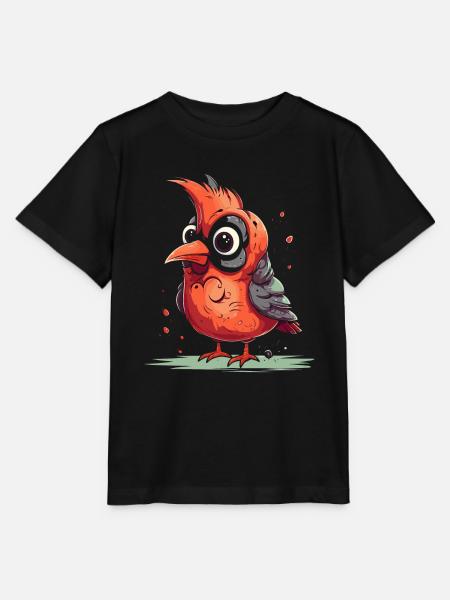 Kardinal Vogel Rotkardinal - Stanley/Stella Kinder T-Shirt MINI CREATOR - Schwarz