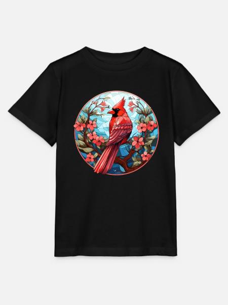 Rotkardinal Kardinal Vogel - Stanley/Stella Kinder T-Shirt MINI CREATOR  - Schwarz