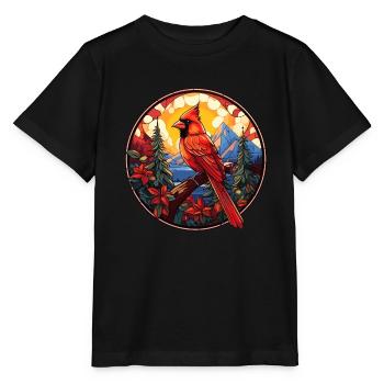 Red Cardinal Vogel - Stanley/Stella MINI CREATOR Kids’ T-Shirt - black - Front - Mikhail (115cm)