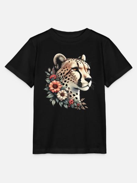 Cheetah Gepard - Stanley/Stella Kinder T-Shirt MINI CREATOR  - Schwarz