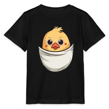 Chicken In Pocket - Stanley/Stella Kinder T-Shirt MINI CREATOR  - Schwarz - Vorne - Mikhail (115cm)