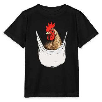 Chicken In Pocket - Stanley/Stella Kinder T-Shirt MINI CREATOR  - Schwarz - Vorne - Mikhail (115cm)