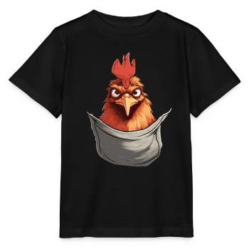 Chicken In Pocket - Stanley/Stella Kinder T-Shirt MINI CREATOR  - Schwarz - Vorne - Mikhail (115cm)