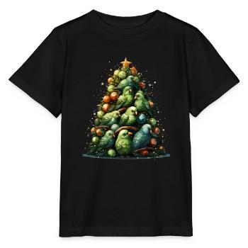 Perruche Perruche Noël - T-shirt bio MINI CREATOR Stanley/Stella Enfant - noir - Devant - Mikhail (115cm)