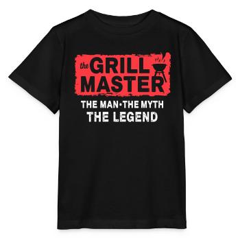 The Grillmaster BBQ Grilling Cult Saying - Stanley/Stella MINI CREATOR Kids’ T-Shirt - black - Front - Mikhail (115cm)