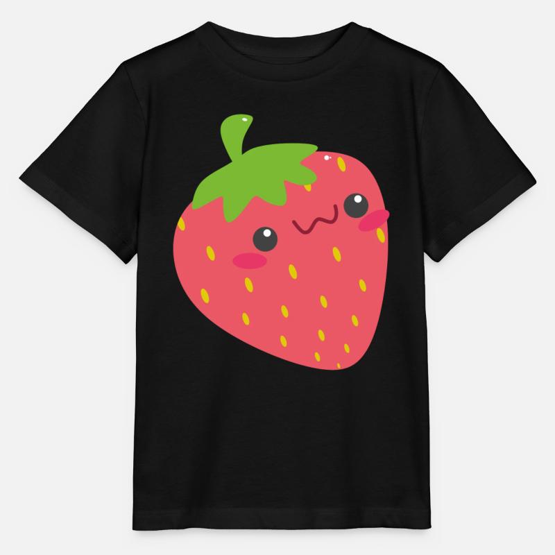 Erdbeere - Stanley/Stella Kinder T-Shirt MINI CREATOR  - Schwarz