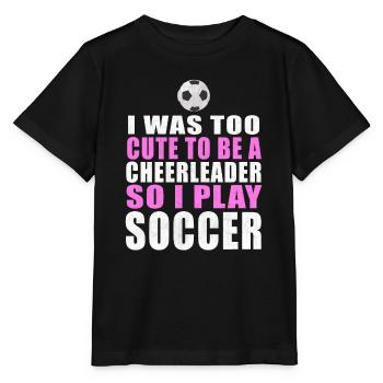 Fußball Maedchen Spruch Sprueche Frauenfußball - Stanley/Stella Kinder T-Shirt MINI CREATOR  - Schwarz - Vorne - Mikhail (115cm)