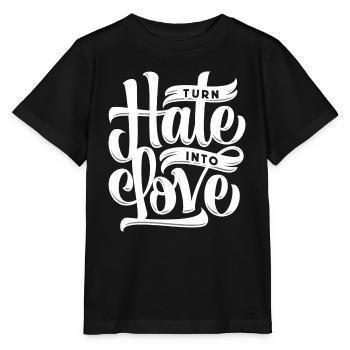 Hass zu Liebe wandeln - Stanley/Stella Kinder T-Shirt MINI CREATOR  - Schwarz - Vorne - Mikhail (115cm)