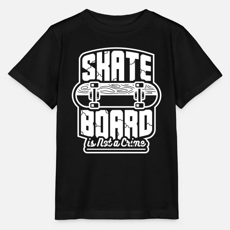 Skateboard - skater design - idée cadeau - T-shirt bio MINI CREATOR Stanley/Stella Enfant - noir