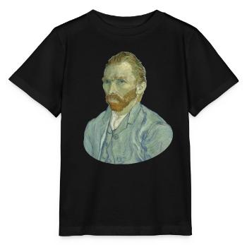 Vincent van Gogh Self Portrait Selbstbild Vincent - Stanley/Stella Kinder T-Shirt MINI CREATOR  - Schwarz - Vorne - Mikhail (115cm)