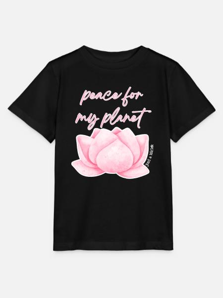 Lotus Peace - Stanley/Stella Kinder T-Shirt MINI CREATOR - Schwarz