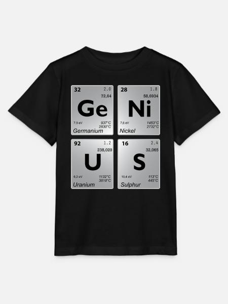 GENIUS Periodensystem grey shadow - Stanley/Stella Kinder T-Shirt MINI CREATOR  - Schwarz