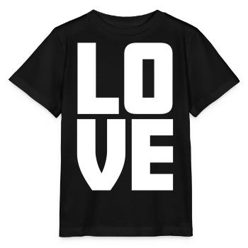 love love love life gift idea cool - Stanley/Stella MINI CREATOR Kids’ T-Shirt - black - Front - Mikhail (115cm)