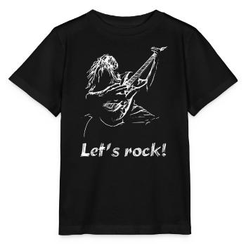 LET’S ROCK - HARD ROCK GUITARE RÉTRO CLASSIQUE - T-shirt bio MINI CREATOR Stanley/Stella Enfant - noir - Devant - Mikhail (115cm)