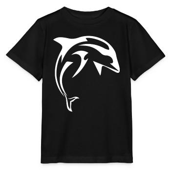 Dolphin dolphins - Stanley/Stella MINI CREATOR Kids’ T-Shirt - black - Front - Mikhail (115cm)