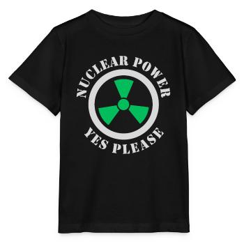 L’énergie nucléaire, oui s’il vous plaît, l’énergie nucléaire - T-shirt bio MINI CREATOR Stanley/Stella Enfant - noir - Devant - Mikhail (115cm)