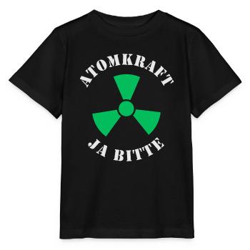 Atomkraft, Ja bitte - Stanley/Stella Kinder T-Shirt MINI CREATOR  - Schwarz - Vorne - Mikhail (115cm)