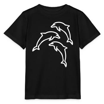 Dolphin dolphins - Stanley/Stella MINI CREATOR Kids’ T-Shirt - black - Front - Mikhail (115cm)