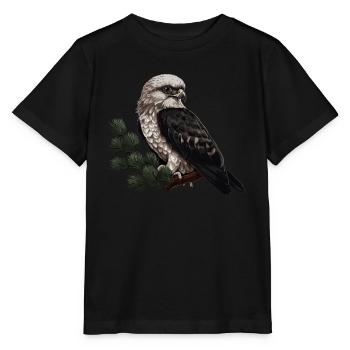 Hawk Bird Bird of Prey - Stanley/Stella MINI CREATOR Kids’ T-Shirt - black - Front - Mikhail (115cm)