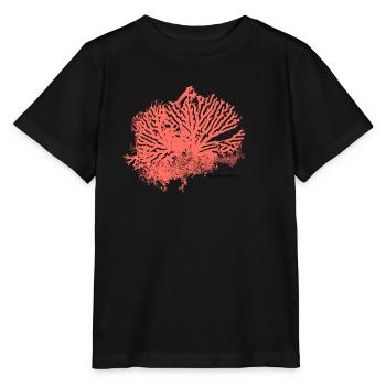 motif corail - T-shirt bio MINI CREATOR Stanley/Stella Enfant - noir - Devant - Mikhail (115cm)