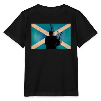Schottischer Piper - Stanley/Stella Kinder T-Shirt MINI CREATOR  - Schwarz - Vorne - Mikhail (115cm)