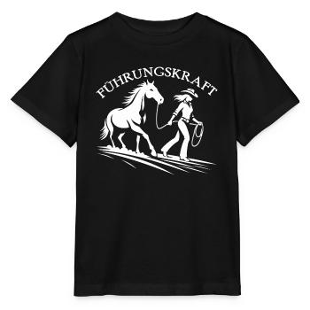 Führungskraft Pferd Reiten Geschenkidee Pferde - Stanley/Stella Kinder T-Shirt MINI CREATOR  - Schwarz - Vorne - Mikhail (115cm)
