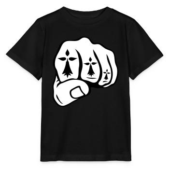 Faust schließen hermine symbol breton - Stanley/Stella Kinder T-Shirt MINI CREATOR  - Schwarz - Vorne - Mikhail (115cm)