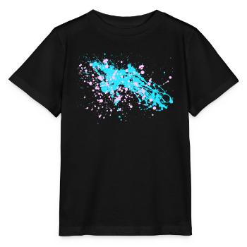 Farbspritzer! Bunt. Geschenk. - Stanley/Stella Kinder T-Shirt MINI CREATOR  - Schwarz - Vorne - Mikhail (115cm)