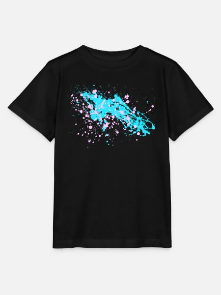 Farbspritzer! Bunt. Geschenk. - Stanley/Stella Kinder T-Shirt MINI CREATOR - Schwarz