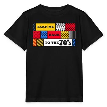 Graphique des années 70 - T-shirt bio MINI CREATOR Stanley/Stella Enfant - noir - Devant - Mikhail (115cm)