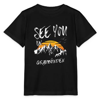 Grisons Suisse randonnée et ski - T-shirt bio MINI CREATOR Stanley/Stella Enfant - noir - Devant - Mikhail (115cm)