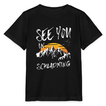 Schladming Skiing Mountain Snowboarding Austria - Stanley/Stella MINI CREATOR Kids’ T-Shirt - black - Front - Mikhail (115cm)