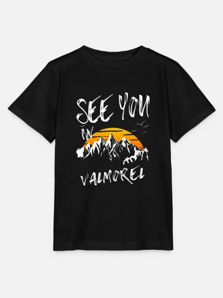 Valmorel France randonnée et ski - T-shirt bio MINI CREATOR Stanley/Stella Enfant - noir