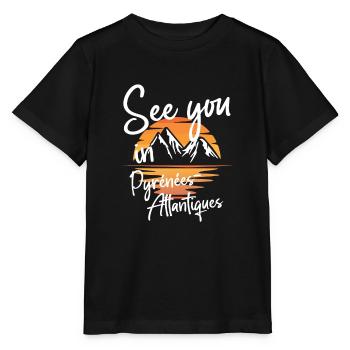 Pyrénées-Atlantiques France Ski - T-shirt bio MINI CREATOR Stanley/Stella Enfant - noir - Devant - Mikhail (115cm)