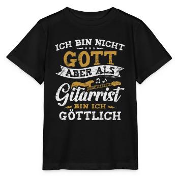 Gitarre Musiker Als Gitarrist Bin Ich Göttlich - Stanley/Stella Kinder T-Shirt MINI CREATOR  - Schwarz - Vorne - Mikhail (115cm)