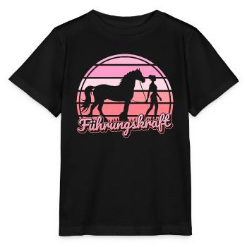 Führungskraft Pferd Reiten Geschenkidee Lustig - Stanley/Stella Kinder T-Shirt MINI CREATOR  - Schwarz - Vorne - Mikhail (115cm)