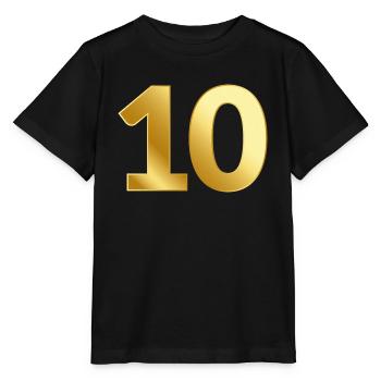 10 Jubiläum Geburtstag Ehrentag Geschenk Jahrestag - Stanley/Stella Kinder T-Shirt MINI CREATOR  - Schwarz - Vorne - Mikhail (115cm)